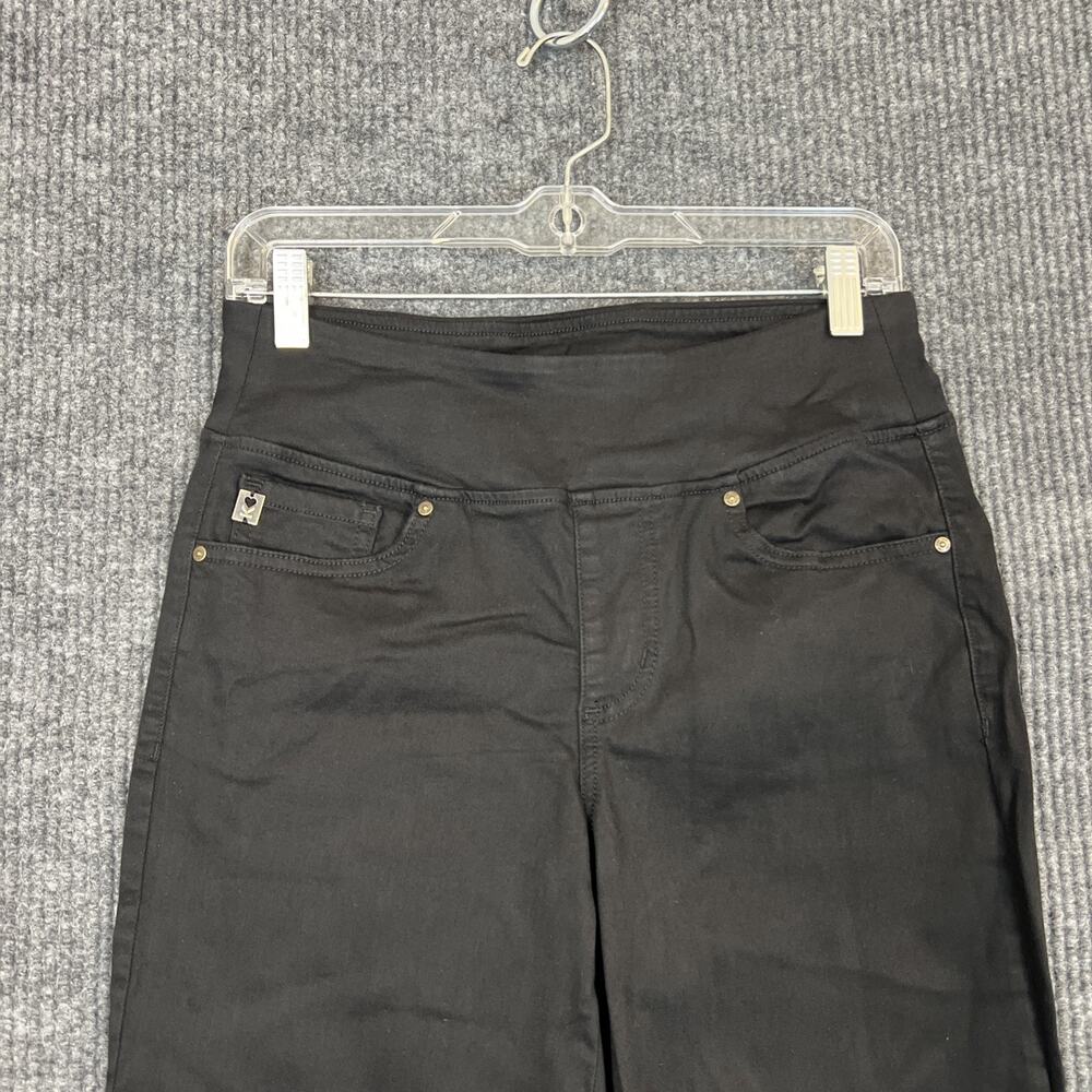 Belle by Kim Gravel Regular TripleLuxe Twill Mariner Crop Jeans Black Size 6 - Picture 3 of 13